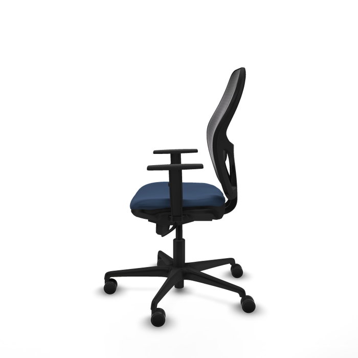 Piqueras y Crespo Chaise de Bureau Jorquera Bleu Marine et Noir