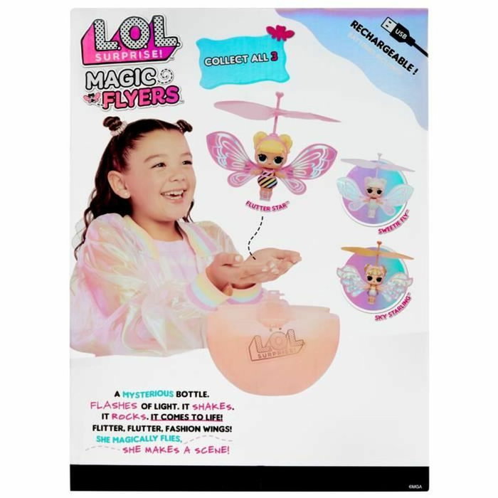 MGA L.O.L. Surprise! Magic Wishies Poupée Volante Ailes Dorées