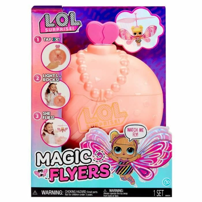 MGA L.O.L. Surprise! Magic Wishies Poupée Volante Ailes Dorées