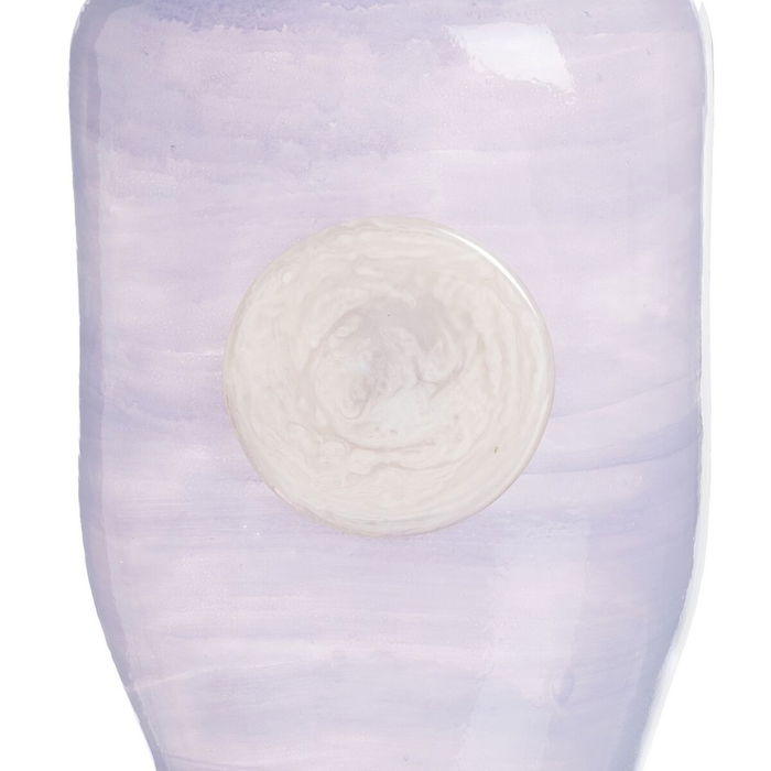 Vase Bleu Blanc Résine Verre 12 x 9 x 25 cm