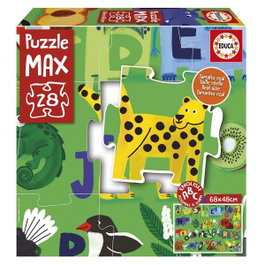 Educa Max - Puzzle 28 pièces Alphabet Nature - Multilingue (espagnol, anglais, français, allemand, portugais, néerlandais, italien)