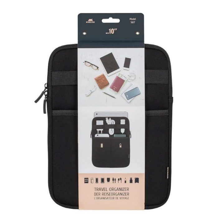 Rivacase 5617B Organiseur de Voyage Antichoc pour Tablette 10.1" Néoprène