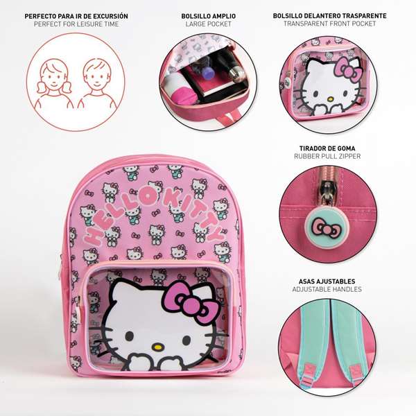 Cerdá Sac à dos enfant Hello Kitty 25 x [s]x 12 cm pour enfant à partir de 3 ans couleur rose