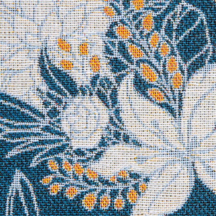 BigBuy Home Coussin Bleu Fleurs 60 x 10 x 60 cm
