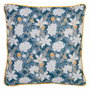 BigBuy Home Coussin Bleu Fleurs 60 x 10 x 60 cm