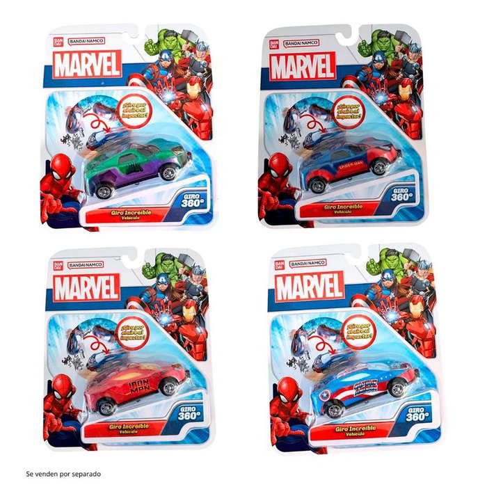 Bandai Flip Cars Marvel - 1 Unité Aléatoire - Jouet de Collection Voiture Flip Action Super-héros Bandai Flip Cars Marvel - 1 Unité Aléatoire - Jouet de Collection Voiture Flip Action Super-héros