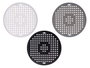Kinvara Tapis d'Évier Rond en Caoutchouc 31 cm, Plastique, Assortiment Aléatoire (Blanc, Gris, Noir) (Set de 24)