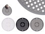 Kinvara Tapis d'Évier Rond en Caoutchouc 31 cm, Plastique, Assortiment Aléatoire (Blanc, Gris, Noir) (Set de 24)