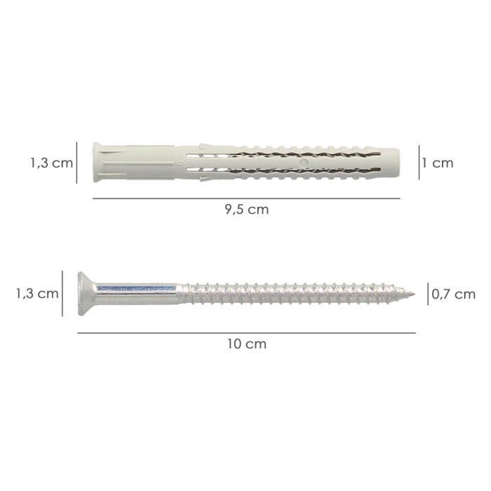 WOLFPACK LINEA PROFESIONAL Taco NC-PS 10x100 mm avec Tirafond Torx T40 (Boîte de 50 pièces)