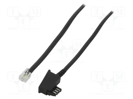 GOOBAY Câble téléphonique RJ11 vers TAE F, 10m, noir