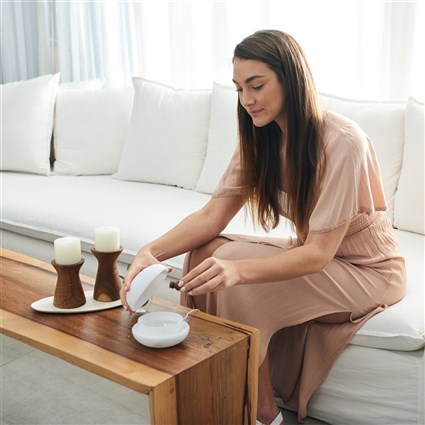 Beurer LA-20 Diffuseur d'aromathérapie portable avec chromothérapie, ultrasons et lumières LED, alimentation USB