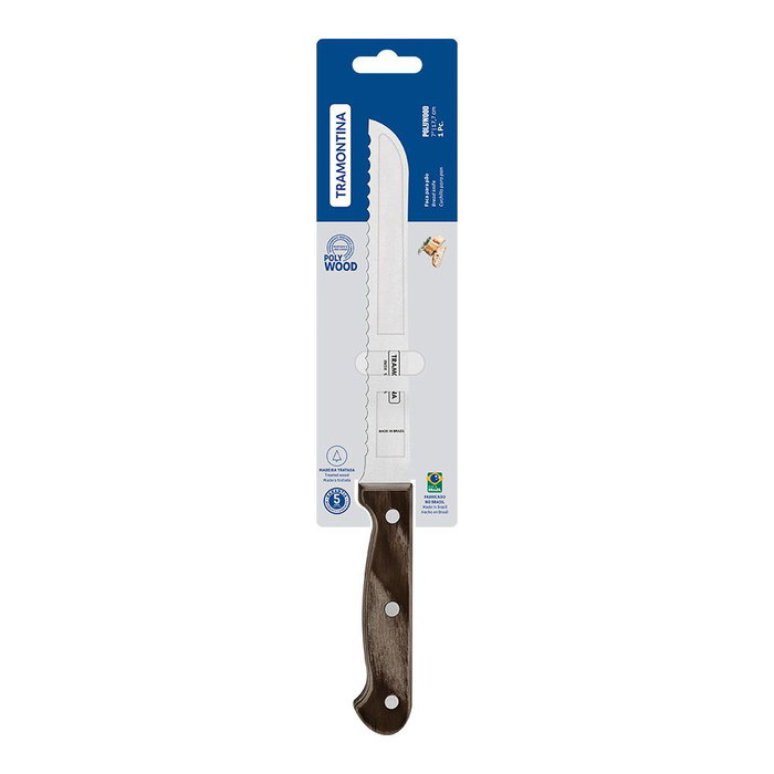 Tramontina Couteau à pain Polywood 17,7 cm castaño