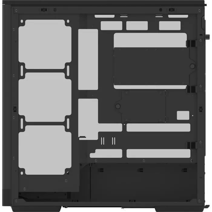 Aerocool Boîtier PC D520A-BK V1 - Moyen tour ATX noir avec 4 ventilateurs 120mm A-RGB, façade Mesh, verre trempé et ports USB Type-C/3.0