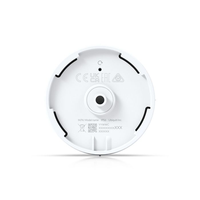Ubiquiti Caméra de sécurité IP intérieure PoE 4MP (2K) avec vision nocturne IR, angle ultra-large 102.4°, détection IA, boîtier IK06 en alliage d'aluminium et polycarbonate