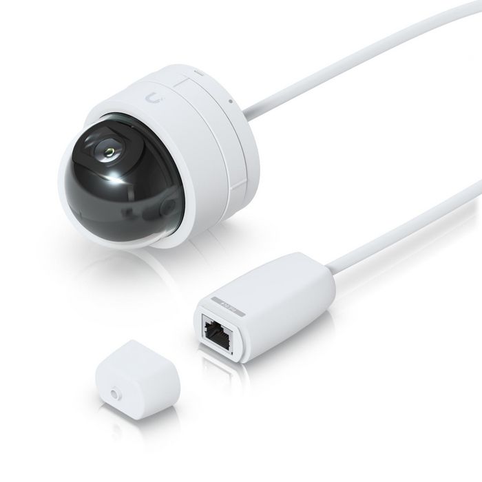 Ubiquiti Caméra de sécurité IP intérieure PoE 4MP (2K) avec vision nocturne IR, angle ultra-large 102.4°, détection IA, boîtier IK06 en alliage d'aluminium et polycarbonate