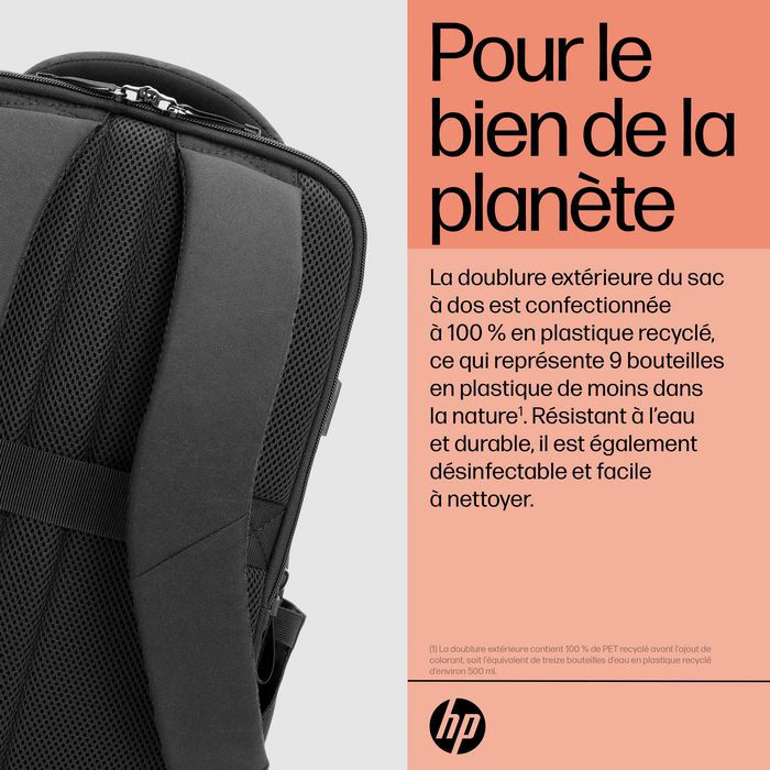 HP Sac à dos Renew Executive pour ordinateur portable 16" - Extension de rangement, port USB-C, fabrication en plastique recyclé