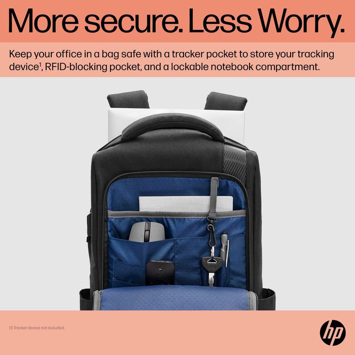 HP Sac à dos Renew Executive pour ordinateur portable 16" - Extension de rangement, port USB-C, fabrication en plastique recyclé