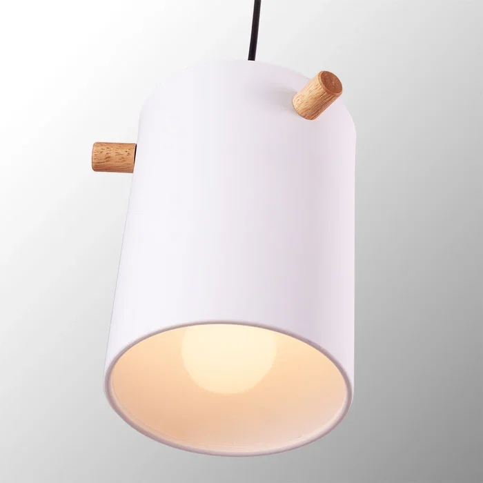 Lampe Suspendue Dahlia Métal Bois SKD-P1011-W