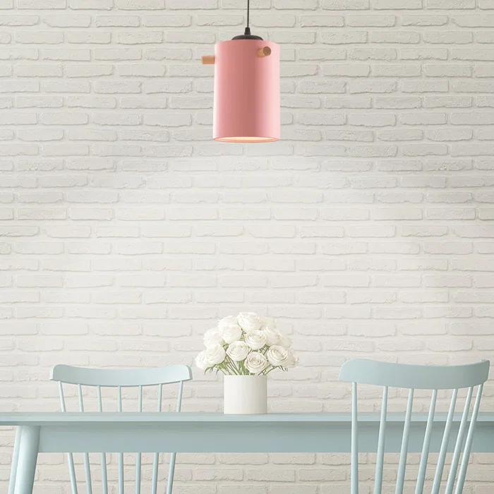 Lampe Suspendue Dahlia Métal Bois SKD-P1011-W