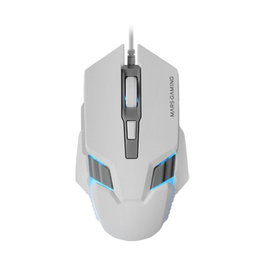 Mars Gaming MM024W Souris Gamer RGB Flow Blanc - Filaire USB, 4000 DPI, 6 Boutons Huano