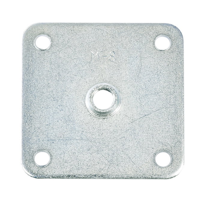 Q&Q Plaque carrée de fixation 54x54 mm - Métrique M8 - Finition Zingué - Pour charpentes métalliques et assemblages Q&Q Plaque carrée de fixation 54x54 mm - Métrique M8 - Finition Zingué - Pour charpentes métalliques et assemblages