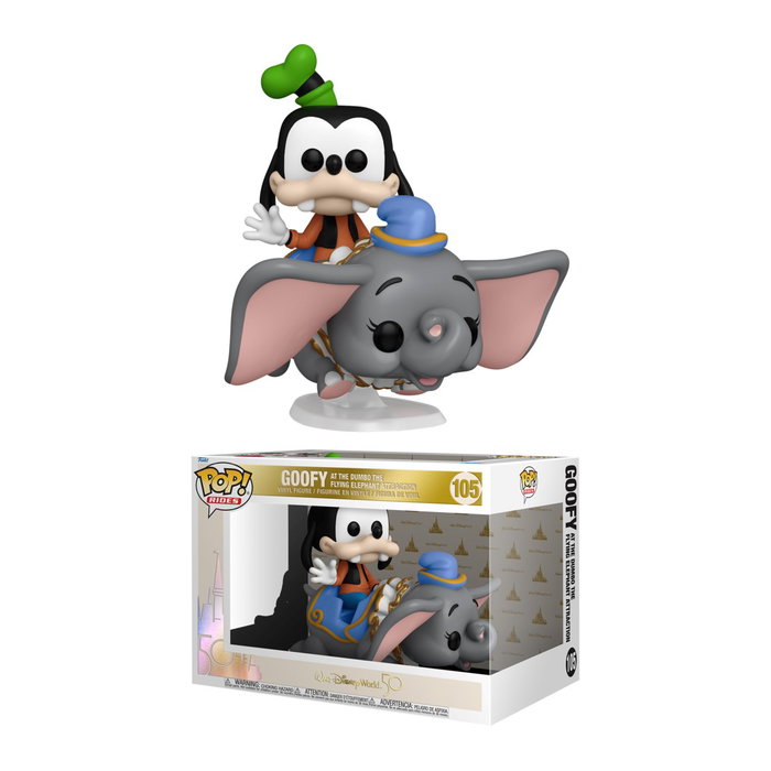 Funko Pop Ride Super Deluxe Goofy volant avec Dumbo 50ème anniversaire Disney
