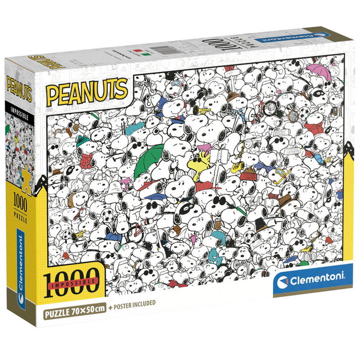 CLEMENTONI Puzzle Snoopy 1000 Pièces - Dimensions Assemblé : 70 x 50 cm CLEMENTONI Puzzle Snoopy 1000 Pièces - Dimensions Assemblé : 70 x 50 cm