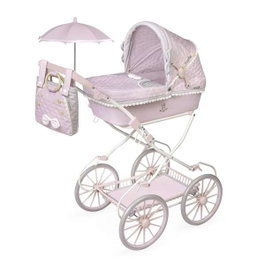 Decuevas Poussette de poupée pliable avec ombrelle et sac - pour poupées jusqu'à 48 cm