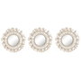 Ensemble de miroirs Home ESPRIT Blanc Boho 20 x 1 x 20 cm (3 Pièces)