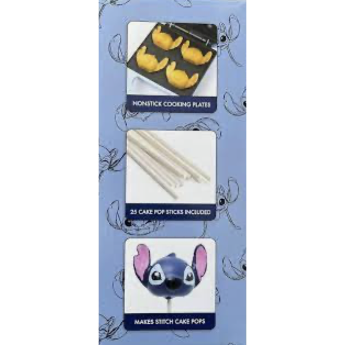 Select Brands Machine à Cake Pops Stitch Disney, 4 Cake Pops à la Fois, Plaque Antiadhésive