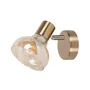 RABALUX Holly Spot 1xE14 IP20 RAB-5546 - Luminaire d'intérieur en verre ambré et métal doré antique, 40W max