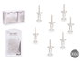 Pincello Lot de 60 punaises transparentes en plastique et métal 2.5 x 11.5 x 1.5 cm (Set de 24)