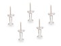 Pincello Lot de 60 punaises transparentes en plastique et métal 2.5 x 11.5 x 1.5 cm (Set de 24)