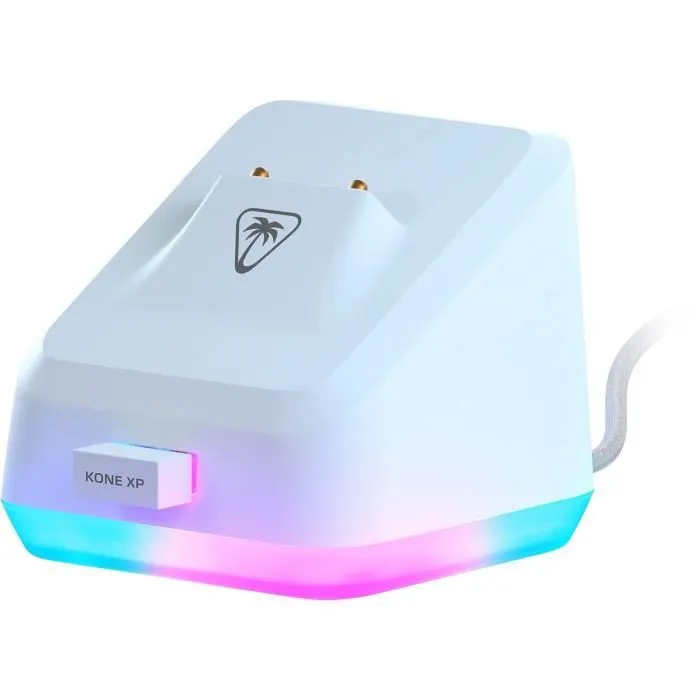 Turtle Beach Kone XP Air - Souris gaming sans fil personnalisable avec station de charge - Connectivité 2,4 GHz et Bluetooth - 29 touches programmables - Blanc