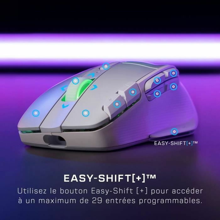 Turtle Beach Kone XP Air - Souris gaming sans fil avec station de charge - Blanc