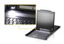 Aten CL1308 Commutateur KVM LCD avec écran 19", 8 ports PS/2-USB VGA, rackable 1U, pour disposition clavier français