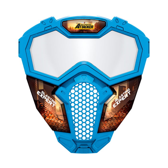Tachan Pack Blaster Street Force avec pistolet à fléchettes, masque de protection urbain et 12 dards cibles en mousse - Jeu d'action pour enfant +8 ans (Réf. T01031)