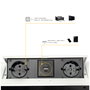 Emuca Atom 26 Lite Multiconnecteur pour bureau Blanc