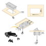 Emuca Atom 26 Lite Multiconnecteur pour bureau Blanc