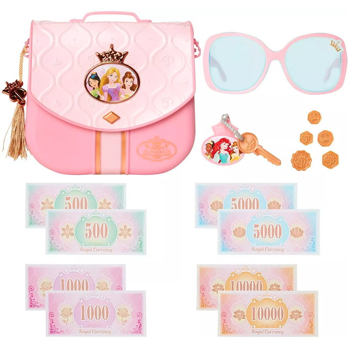 JAKKS PACIFIC Sac à dos de voyage Princesses Disney avec clés, argent jouet et lunettes de soleil JAKKS PACIFIC Sac à dos de voyage Princesses Disney avec clés, argent jouet et lunettes de soleil