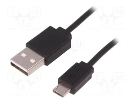 QOLTEC Câble USB 2.0 de 1m (USB A vers micro USB B) noir