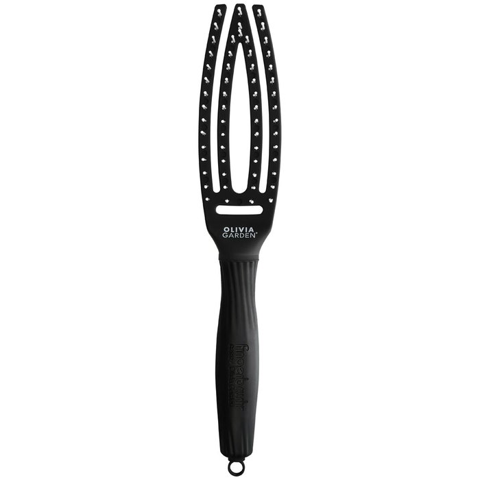Olivia Garden Fingerbrush Care Iconic Nylon Bristles Black S