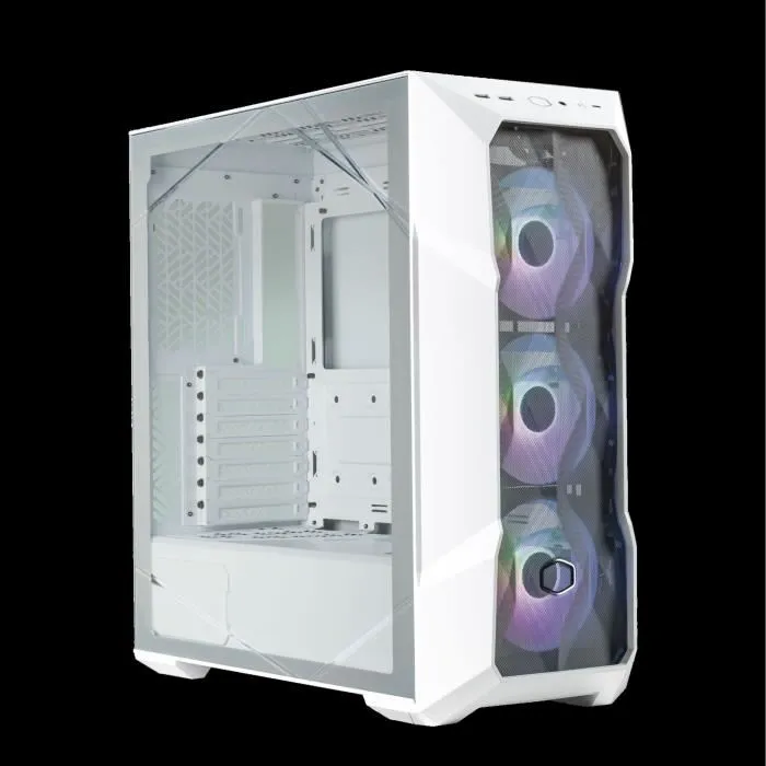 Cooler Master TD500 Mesh White Boîtier PC Blanc avec 3 Ventilateurs ARGB, USB 3.2 Gen 2 Type C