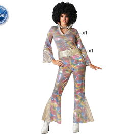 Déguisement Disco Femme Adulte Multicolor avec Ceinture - Taille XS-S