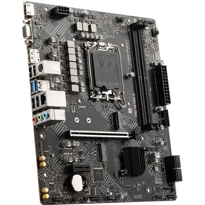 MSI PRO H610M-G Carte mère micro-ATX Socket LGA 1700 Intel H610 DDR5 M.2 Gigabit Ethernet - Réf. PRO H610M-G MSI PRO H610M-G Carte mère micro-ATX Socket LGA 1700 Intel H610 DDR5 M.2 Gigabit Ethernet - Réf. PRO H610M-G