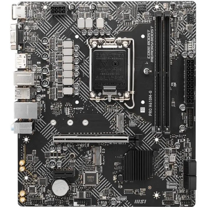 MSI PRO H610M-G Carte mère micro-ATX Socket LGA 1700 Intel H610 DDR5 M.2 Gigabit Ethernet - Réf. PRO H610M-G MSI PRO H610M-G Carte mère micro-ATX Socket LGA 1700 Intel H610 DDR5 M.2 Gigabit Ethernet - Réf. PRO H610M-G