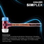 Halder SIMPLEX Marteau à faces souples 50 TPE-soft / Superplastic