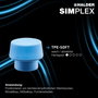 Halder SIMPLEX Marteau à faces souples 50 TPE-soft / Superplastic