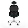 Piqueras y Crespo Chaise de Bureau avec Appui-tête 1D086N1 Turquoise