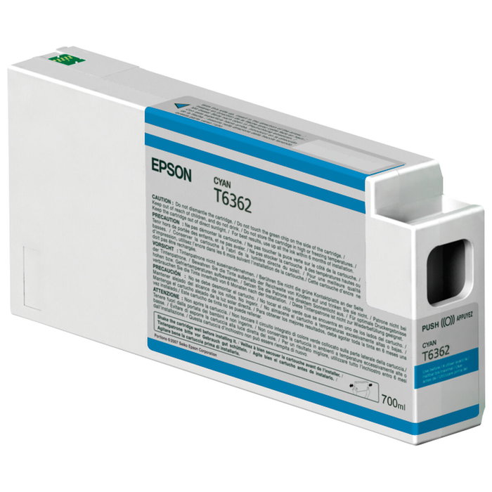 Epson C13T636200 T6362 Cartouche d'encre cyan originale 700ml UltraChrome HDR Epson C13T636200 T6362 Cartouche d'encre cyan originale 700ml UltraChrome HDR